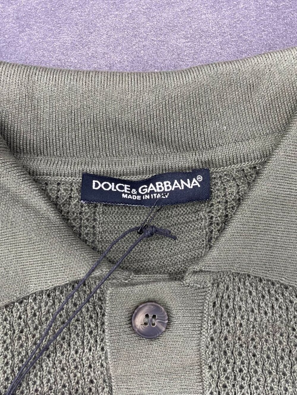 Dolce & Gabbana Men’s Green Knit Polo Shirt & Shorts Set- Size XL - Picture 3 of 9